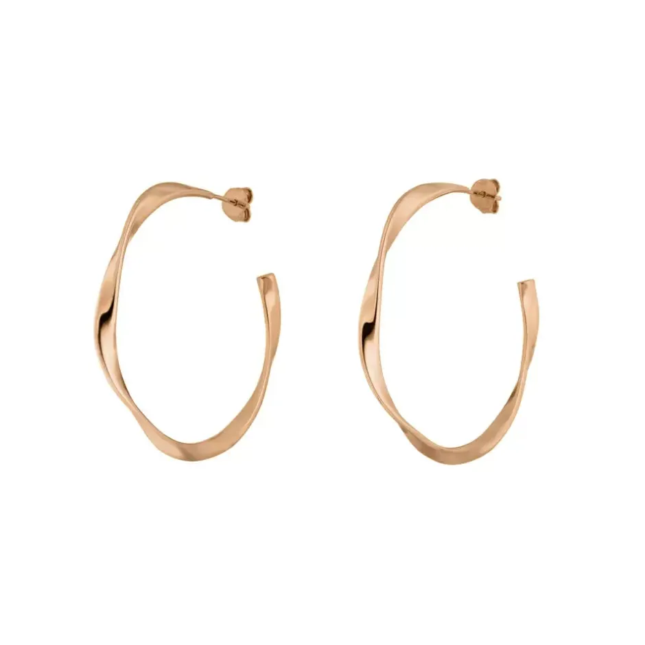 creole_twist_mm__k_rosego_2.webp Creole Twist, 40mm, 18 K Rosegold vergoldet-LEAF Hot