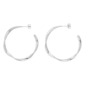 Creole Twist, 40mm, 925 Sterlingsilber-LEAF Sale