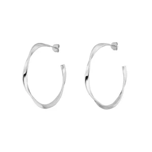 Creole Twist, 40mm, 925 Sterlingsilber-LEAF Sale