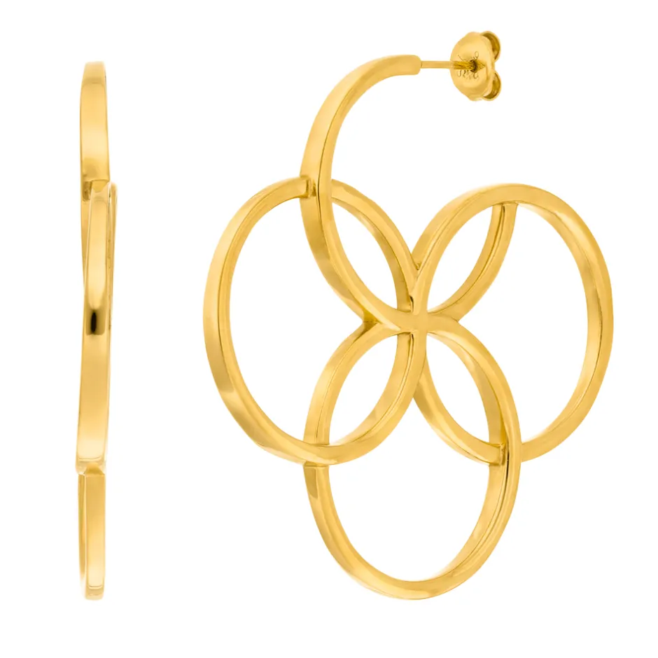 creolen_clover_charm_gro__1-1.webp Creolen Clover Charm, groß, 18 K Gelbgold vergoldet-LEAF New