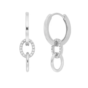 Creolen ETERNAL TOUCH, Diamanten, 14 Karat Weißgold-LEAF Fashion