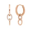 Creolen ETERNAL TOUCH, Diamanten, 14 Karat Rosegold-LEAF New