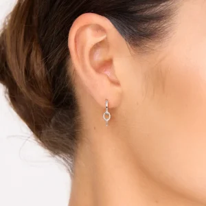 Creolen ETERNAL TOUCH, Diamanten, 14 Karat Weißgold-LEAF Fashion