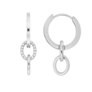 Creolen ETERNAL TOUCH, Diamanten, 14 Karat Weißgold-LEAF Fashion