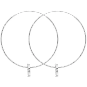 Creolen Zirkonia Flower, 925er Silber-LEAF New