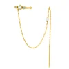 Earcandy, Mondstein/Blauer Topaz, 18 K Gelbgold vergoldet-LEAF Clearance