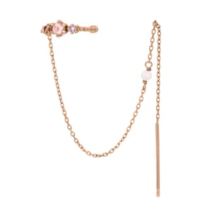 Earcandy, Rosenquarz/Amethyst, 18 K Rosegold vergoldet-LEAF Outlet