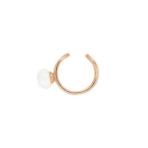 Earcuff 2 Pearls, 18 K Rosegold vergoldet-LEAF New