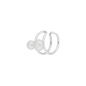 Earcuff 2 Pearls, 925 Sterlingsilber-LEAF Best