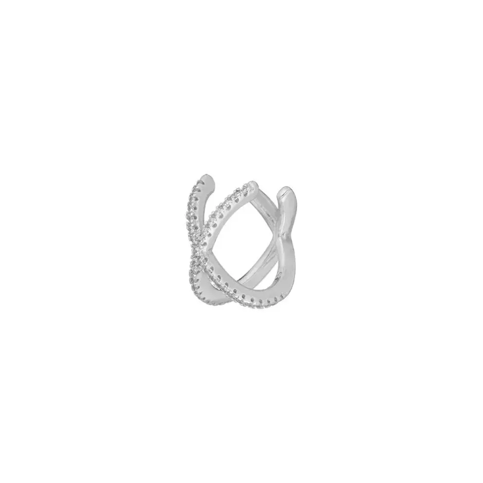 earcuff_cross_cz__sterlin_0.webp Earcuff Cross CZ, 925 Sterlingsilber, rhodiniert-LEAF Hot