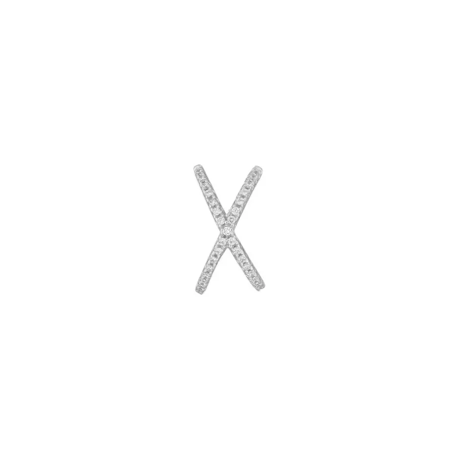 earcuff_cross_cz__sterlin_2.webp Earcuff Cross CZ, 925 Sterlingsilber, rhodiniert-LEAF Hot
