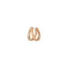 Earcuff Double Line, 10 mm, 18 K Rosegold vergoldet-LEAF Online