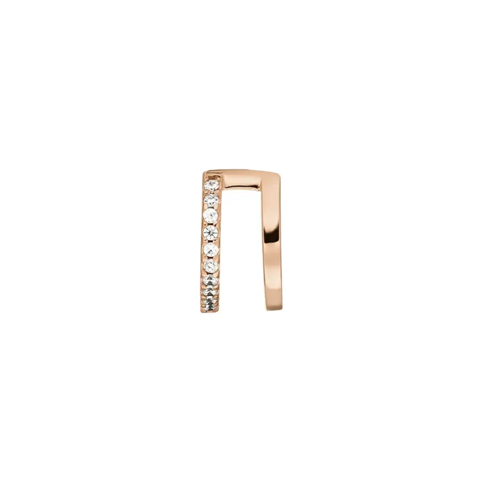 earcuff_double_line_zirko_1-1.webp Earcuff Double Line, Zirkonia, 18 K Rosegold vergoldet-LEAF Fashion