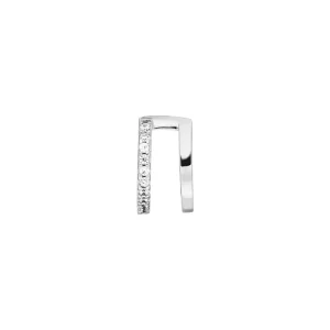 Earcuff Double Line, Zirkonia, 925 Sterling Silber-LEAF Online