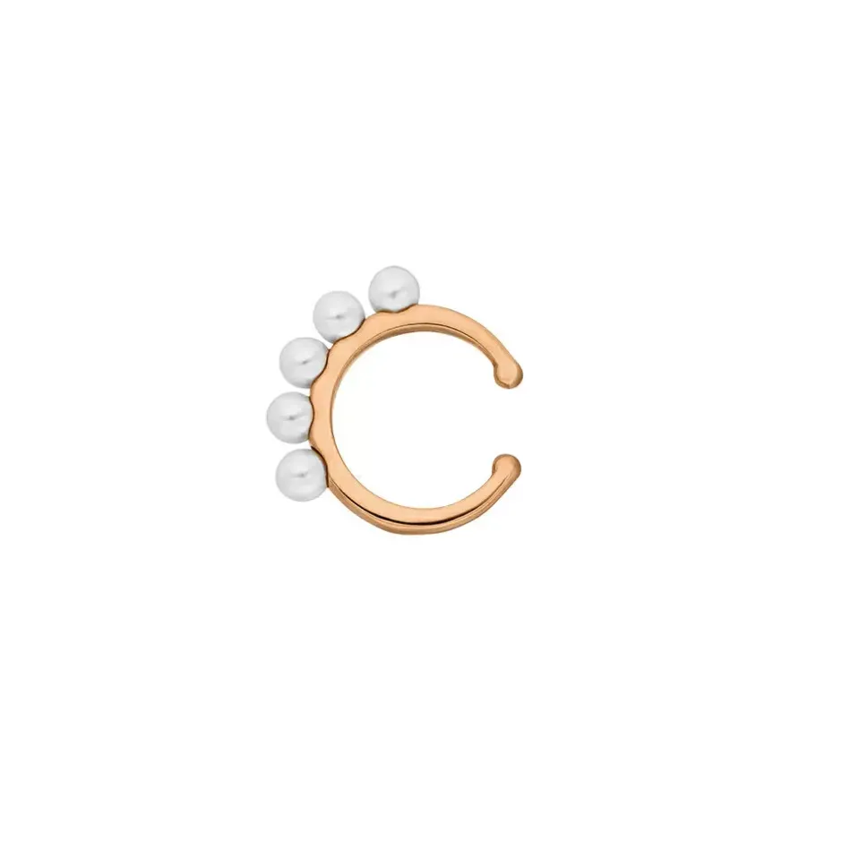 earcuff_little_pearls__k__0.webp Earcuff Little Pearls, 18 K Rosegold vergoldet-LEAF Clearance