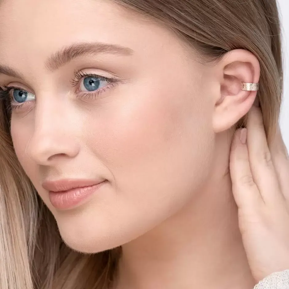 earcuff_matt_mm__k_rosego_1.webp Earcuff Matt, 4mm, 18 K Rosegold vergoldet-LEAF Fashion