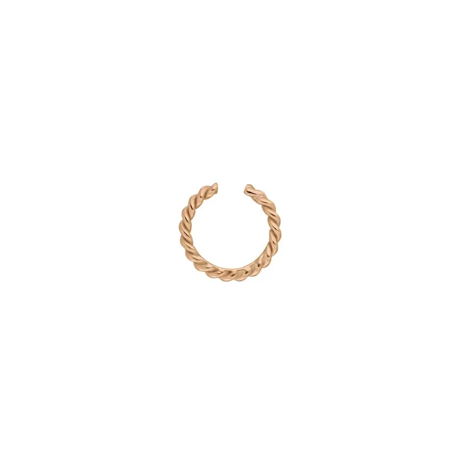 earcuff_rope__mm__k_roseg_1.webp Earcuff Rope, 10 mm, 18 K Rosegold vergoldet-LEAF Fashion