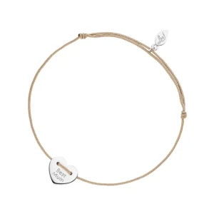 Freundschaftsarmband BEST MUM, 14 Karat Weißgold-LEAF Hot
