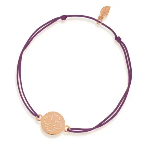 Freundschaftsarmband Disc CLOVER, 14 Karat Rosegold-LEAF Clearance