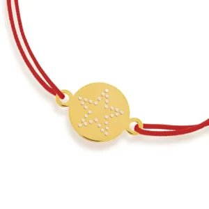 Freundschaftsarmband Disc STAR, 14 Karat Gelbgold-LEAF Discount