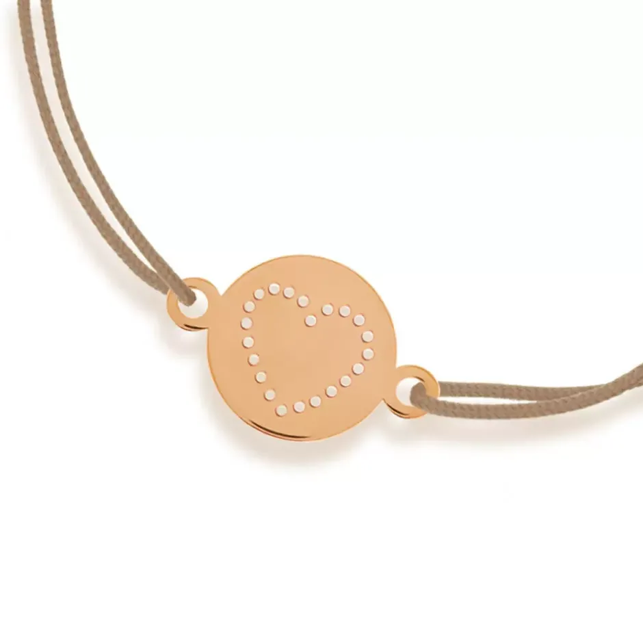 freundschaftsarmband_disc_2-7.webp Freundschaftsarmband Disc HEART, 14 Karat Rosegold-LEAF Outlet