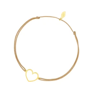 Freundschaftsarmband GENTLE HEART, 14 Karat Gelbgold-LEAF Sale