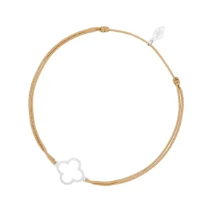 Freundschaftsarmband GENTLE CLOVER, 14 Karat Weißgold-LEAF Hot