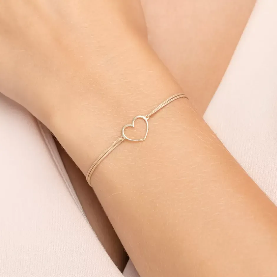 freundschaftsarmband_gent_1-1.webp Freundschaftsarmband GENTLE HEART, 14 Karat Gelbgold-LEAF Sale
