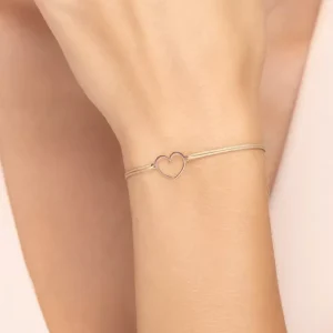 Freundschaftsarmband GENTLE HEART, 14 Karat Rosegold-LEAF Fashion