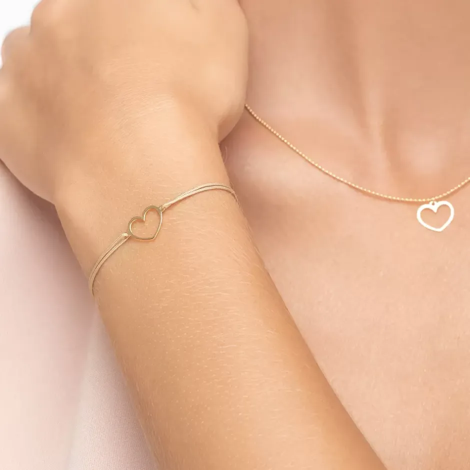 freundschaftsarmband_gent_2-1.webp Freundschaftsarmband GENTLE HEART, 14 Karat Gelbgold-LEAF Sale