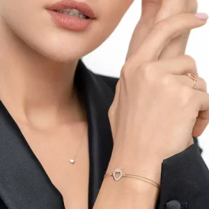 Freundschaftsarmband Heart, 14 Karat Rosegold-LEAF Best