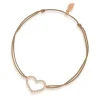 Freundschaftsarmband Herz mit Diamanten, 18 Karat Rosegold-LEAF Fashion