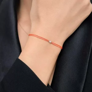 Freundschaftsarmband MY FIRST DIAMOND, 14 Karat Rosegold-LEAF Hot