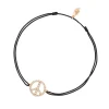 Glücksarmband PEACE mit Zirkonia, 18 K Rosegold vegoldet,-LEAF Online