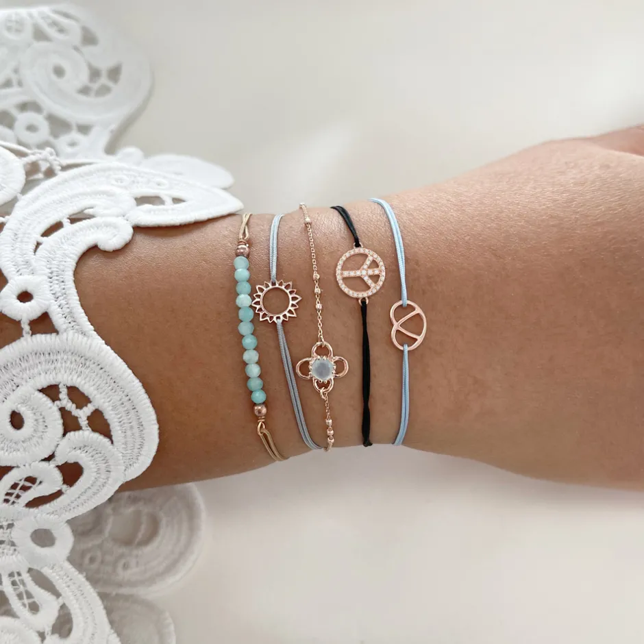 glcksarmband_peace_mit_zi_1-2.webp Glücksarmband PEACE mit Zirkonia, 18 K Rosegold vegoldet,-LEAF Online