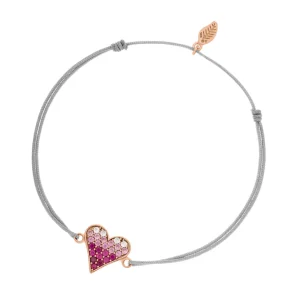 Glücksarmband Pink Valentine, 18 K Rosegold vergoldet,-LEAF Sale