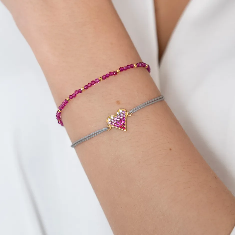 glcksarmband_pink_valenti_1-2.webp Glücksarmband Pink Valentine, 18 K Rosegold vergoldet,-LEAF Sale