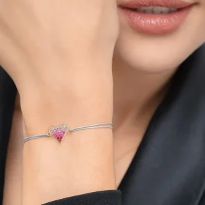 Glücksarmband Pink Valentine, 925 Sterlingsilber,-LEAF Outlet