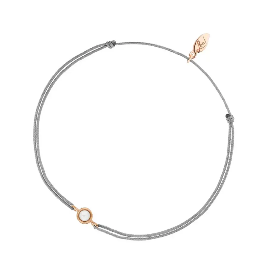 glcksarmband_pure_mit_per_0.webp Glücksarmband Pure mit Perle, 18 K Rosegold vergoldet,-LEAF Fashion