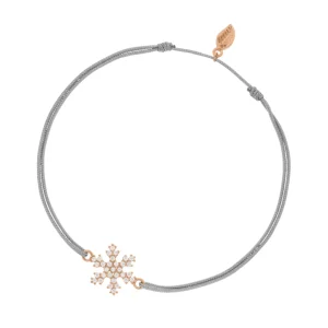 Glücksarmband Snowflake, 18 K Rosegold vergoldet,-LEAF Sale