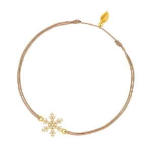 Glücksarmband Snowflake, 18 K Gelbgold vergoldet,-LEAF Outlet
