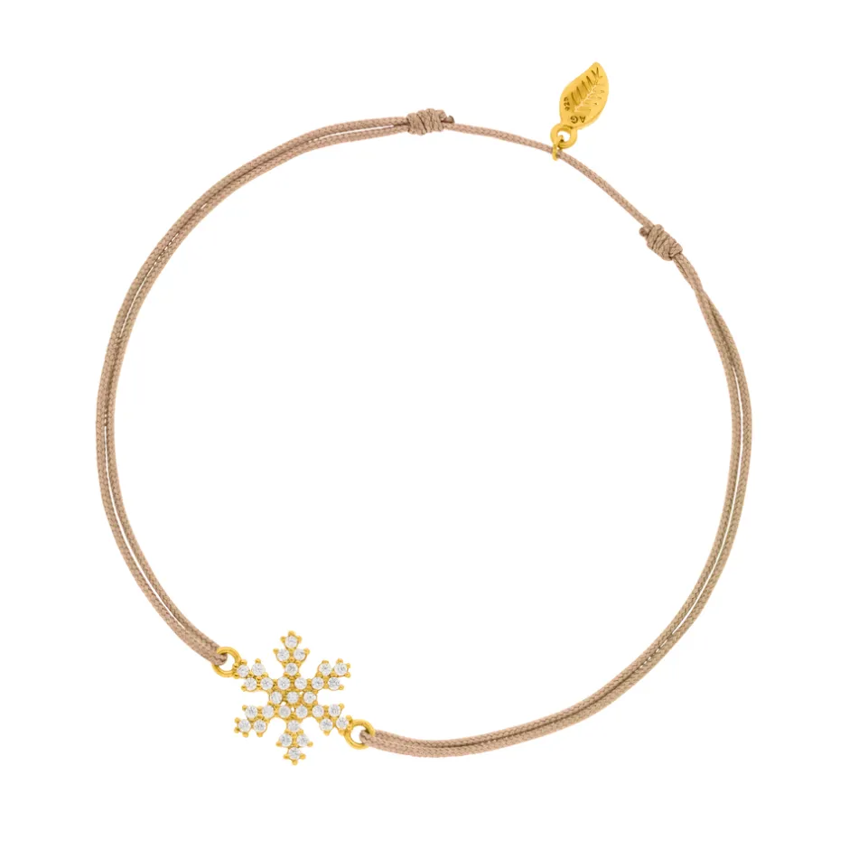 glcksarmband_snowflake__k_0.webp Glücksarmband Snowflake, 18 K Gelbgold vergoldet,-LEAF Outlet