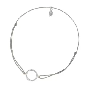 Glücksarmbändchen Circle Zirkonia, Silber,-LEAF Online