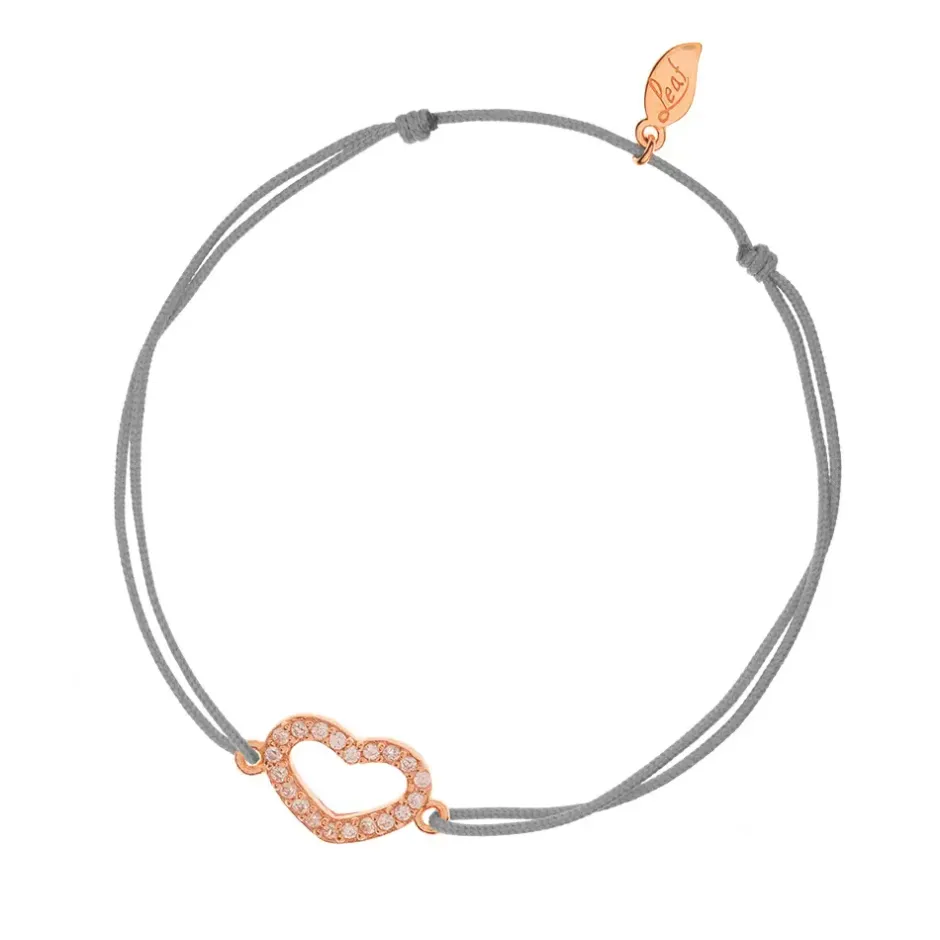 glcksarmbndchen_herz_zirk_0.webp Glücksarmbändchen Herz Zirkonia, Roségold vergoldet,-LEAF New