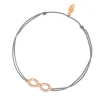 Glücksarmbändchen Infinity Zirkonia, Roségold vergoldet,-LEAF Best