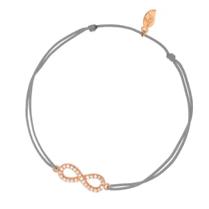 Glücksarmbändchen Infinity Zirkonia, Roségold vergoldet,-LEAF Best