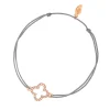 Glücksarmbändchen Kleeblatt, Zirkonia, 18 K Rosegold vergoldet,-LEAF Best