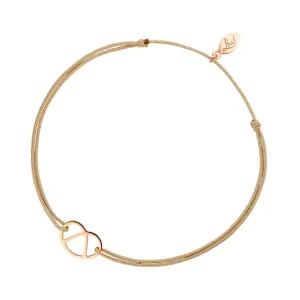 Glücksbändchen "Brezn", 18 K Rosegold vergoldet,-LEAF Clearance