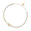 Glücksbändchen "Brezn" mit Zirkonia, 18 K Gelbgold vergoldet,-LEAF Fashion