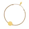 Glücksbändchen Disc HEART, Gelbgold vergoldet,-LEAF Sale